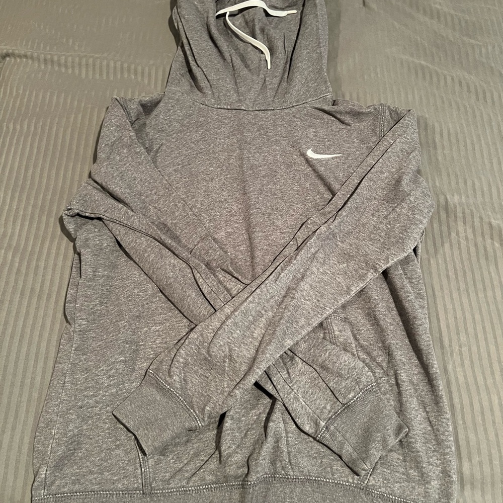 Women’s Gray Hooded Nike Pullover Sweatshirt